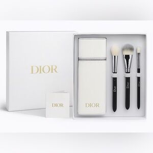 Dior 3pc Makeup Brush Set with White Case Limited Edition